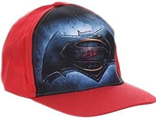 Superman Batman Premium Cap mit Visier für Jungen 8-14 Jahre Baseball (Rot, 58)