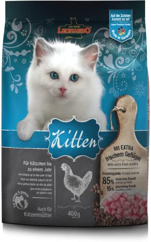 Leonardo Kitten [400g] Kittenfutter | Trockenfutter für Kitten | Alleinfuttermittel für Kitten bis zu 1 Jahr