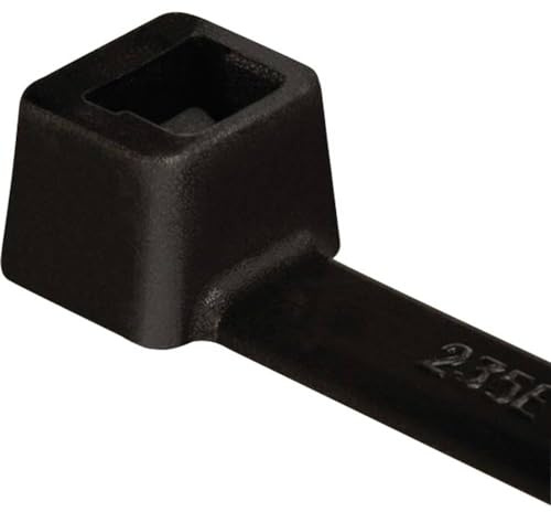 HELLERMANN TYTON HellermannTyton 111-08010 T80R-N66-BK-C1 Cable Ties 210 mm 4.70 mm Black Weather-Resistant Pack of 100