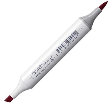 Copic Sketch Coloured Marker Pen - (RV-66) Raspberry, For Art & Crafts, Colouring, Graphics, Highlighter, Design, Anime, Professional & Beginners, Art Supplies & Colouring Books