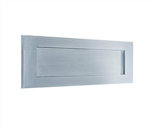 Traditional Letter Plate Satin Chrome 255 x 75mm