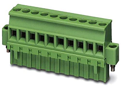 PHOENIX CONTACT MVSTBR 2,5/12-STF Leiterplattensteckverbinder, 2.5mm² Nennquerschnitt, 12 Anschlüsse, MVSTBR 2,5/..-STF Artikelfamilie, 5mm Rastermaß, Grün, 50 Stück