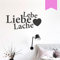 WANDKINGS Wandtattoo Lebe Liebe Lache (mit Herz) 50 x 25 cm Flieder - erhältlich in 33 Farben