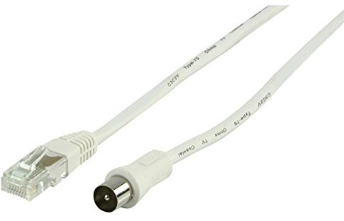 HQ MQBF-M45-1.80 Câble d'antenne coaxiale RJ45 1,80 m