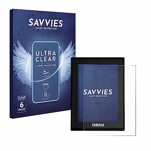 Savvies 6 Stück Schutzfolie für Yamaha LCD Display (E-Bike Display) Displayschutz-Folie Ultra-Transparent