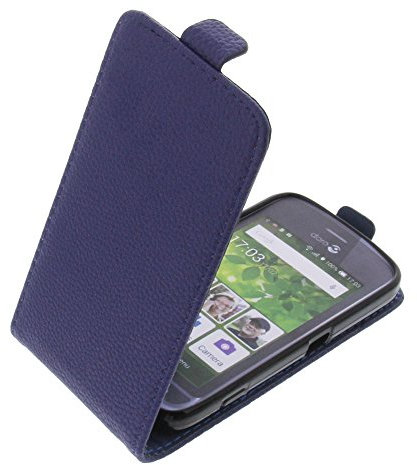 foto-kontor Cover compatible with Doro Liberto 820 Mini flip-style mobile phone case dark blue