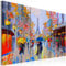 B&D XXL - Wandbilder XXL Abstrakt 120x80 cm Vlies Leinwandbild 3 Teilig Kunstdruck modern Wandbilder XXL Wanddekoration Design Wand Bild - Stadt Eiffelturm Frankreich Paris wie gemalt