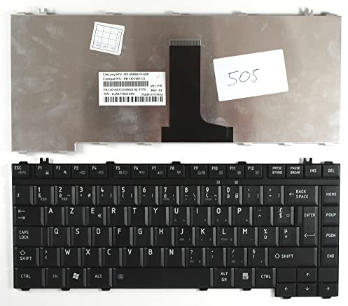 Keyboards4Laptops Française Noir Clavier pour Ordinateur Portable (PC) de Remplacement Compatible avec Toshiba Satellite A205-S4567
