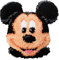 Vervaco Formkissen Mickey Mouse Knüpfpackung zum Selbstknüpfen eines Kissens, Stramin, weiß, 37 x 36 x 0,3 cm