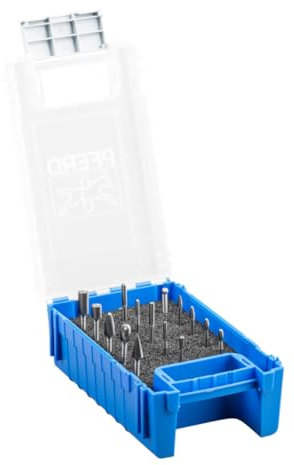 PFERD HM-Frässtift-Set, 15-teilig, Zahnung 5, Schaft-ø 3 mm, 21901501 – Für die feine Zerspanung auf den wichtigsten industriell verwendeten Werkstoffen
