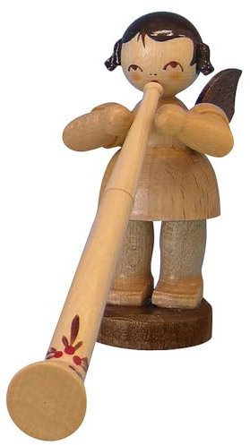 Engel stehend mit Alphorn natur