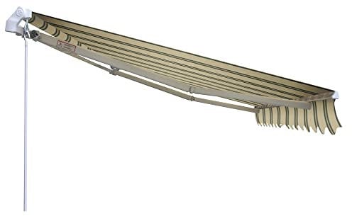 VERDELOOK Tenda da Sole Itaca avvolgibile ad inclinazione fissa, larghezza 3 m e sporgenza 2 m, beige e verde