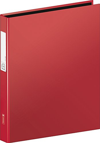 Brunnen 106552123 Ringbuch A4 Kartonüberzug, 20 mm Füllhöhe 2 Ringe, rot