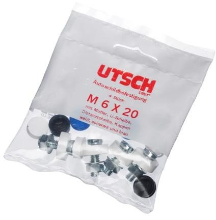 okoium Kennzeichen-Schrauben-Set (M6x20, 10 Stück)