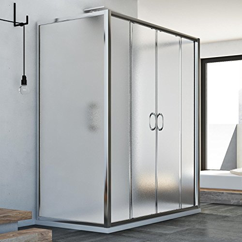 Box Doccia 3 lati 80x140x80 CM H185 stampato C mod. Replay Trio 2 Ante