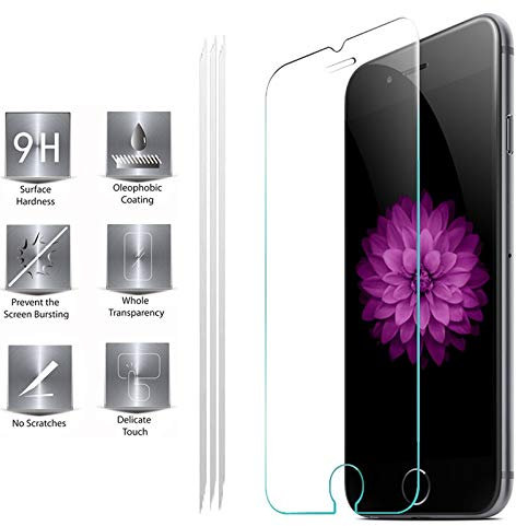 TeKKno® [PACK of 3 Tempered GLASS Screen Protector LCD Guard Cover for Apple iPhone 6 / 6S