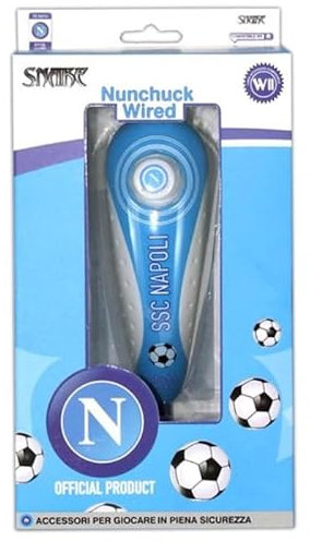 TECHMADE IS-W85-SCN Nunchuck Wired per Wii, Griffato SSC Napoli, Azzurro