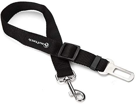 Neuftech Cani Guinzaglio Cintura di Sicurezza Auto Regolabile Per Cane Nero 65cm