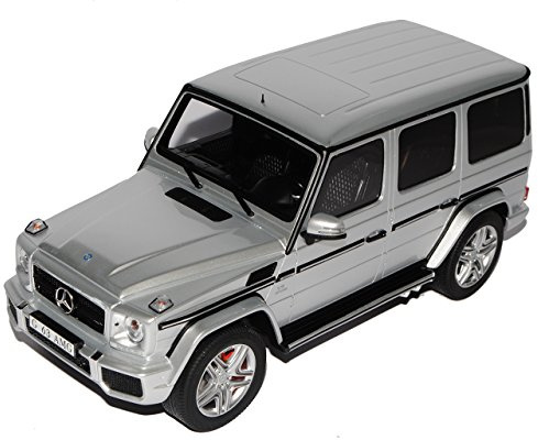 GT Spirit Mercedes-B G-Klasse G63 AMG Silber Nr ZM020 1/18 Modell Auto mit individiuellem Wunschkennzeichen