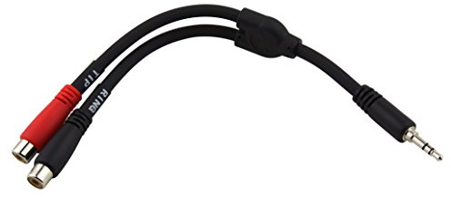Pig Hog PY-S352R 3.5 mm (Male) to Dual RCA (Female) Y-Cable, 6