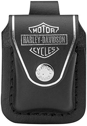 Zippo HDPBK 60001255 Étui pour Briquet Harley Davidson Lighter Pouch Noir Laiton