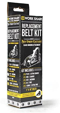 WORK SHARP & Ken Onion Edition Knife and Tool Belt Kit – WSSAKO81115 Blade Grinder Attachment with Abrasive Belt Kit – Knife & Tool Sharpener Replacement Belt Kit