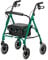 Days Leichter zusammenklappbarer Rollator mit vier Rädern, Rollator mit gepolstertem Sitz, abschließbaren Bremsen und Tragetasche, eingeschränkte Mobilitätshilfe, für ältere oder behinderte Menschen, Racing Green, 105/Medium