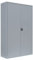 Flügeltürenschrank komplett montiert grau 195x120x60cm Metallschrank abschließbar Lagerschrank Aktenschrank 4 Fachböden 530380 grau