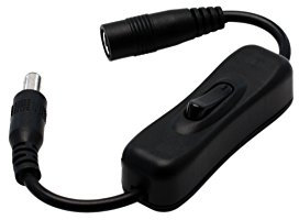KIPPSCHALTER mit 2 Pol DC Gleichstrom Steckverbindungen (Buchse/Stecker) 20cm Länge