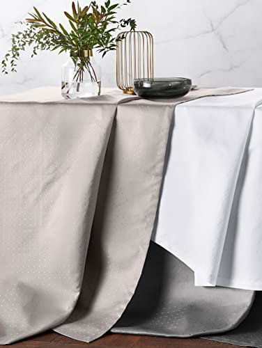 Curt Bauer Damst Tischdecke 3815 Petito 160x300cm, Farbe dunstgrau