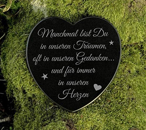 Grabschmuck Gedenkstein Herz Trauerspruch