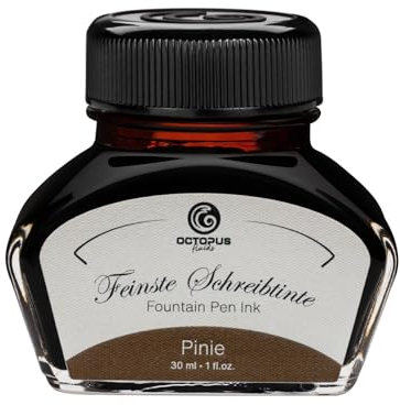 Octopus Fluids Füllhaltertinte im Tintenglas, Schreibtinte für Füllhalter, Füllertinte in Pinie 30ml im Tintenfass, Kalligraphie Tinte