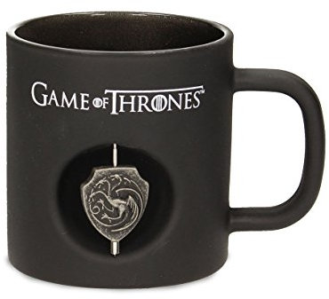 SD toys - Mug Game of Thrones - Targaryen Verre Noir Logo Rotatif - 8436546897552