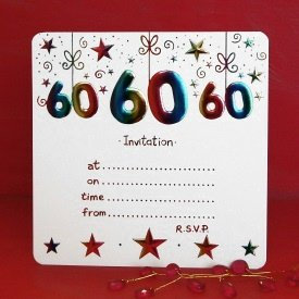 10 Einladungskarten zum 60. Geburtstag