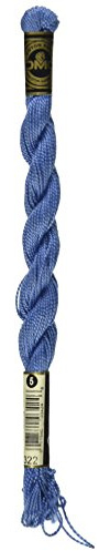 DMC 115 5-322 Pearl Cotton Thread, Dark Baby Blue, Size 5