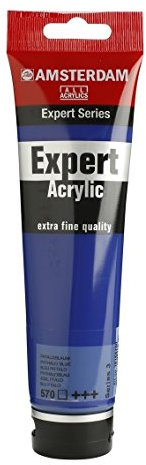 Amsterdam Expert Series Acrylic Paint Tube - Phthaloblau 570-150 ml - Künstlerqualität & Lichtechtheit - Schwerer Körper, langlebiges & flexibles Finish