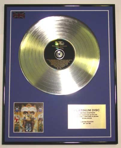 Michael Jackson CD, platiniert, Motiv Gefährlich