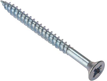 ForgeFix General-Purpose Twin Thread Screws | 1/2 x 8 | Zinc Plated | Box 200