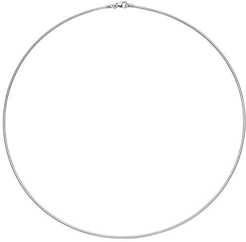Jobo Damen-Halsreif aus 14 Karat 585 Weißgold 50 cm 1,1 mm