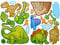 alles-meine.de GmbH 25 TLG. Set XL Wandtattoo Dino - Wandsticker Dinosaurier Dinos Tiere Jungen Aufkleber Wandaufkleber - selbstklebend für Wohnzimmer und Kinderzimmer Deko Stick