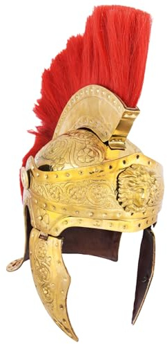 Battle-Merchant Prunkhelm der römischen Prätorianer-Garde, Messing | Antiker Römer Helm, Dekoration, für Theater, Reenactment, LARP & Fantasy Cosplay