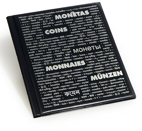 Leuchtturm 345988 Münzrähmchen Album - Sammelalbum mit 10 Hüllen für je 20 Kartonrähmchen - blau
