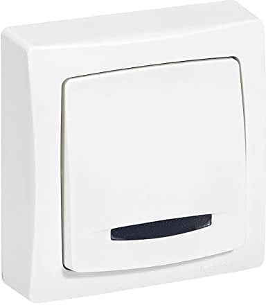 Legrand - Interrupteur ou va-et-vient témoin (voyant fourni) Appareillage Saillie - Blanc