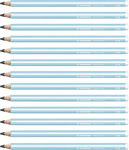 STABILO - Bleistift - Trio dick in blau - 12er Pack - Härtegrad HB