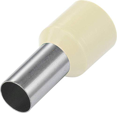 VOGT VERBINDUNGSTECHNIK Aderendhülse 460812 10 mm² x 12 mm, teilweise isoliert, elfenbeinfarben, 100 Stück