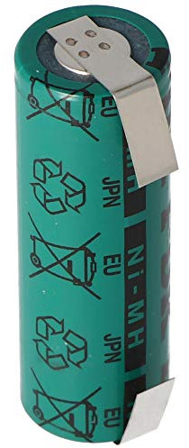 Sanyo HR-AU Twincell, A-Zelle, 2700 mAh mit Lötfahnen U-Form