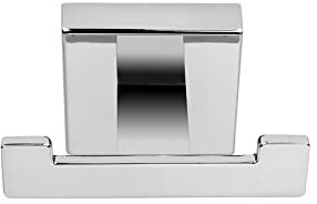 Croydex QM511741 Flexi-Fix Easy to Fit Cheadle Chrome Plated Square Design Double Robe Hook