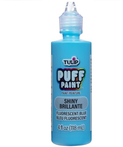 TULIP Puff Paint Fluorescent Slick Neon Blue 4 Fl Oz (Pack of 1)