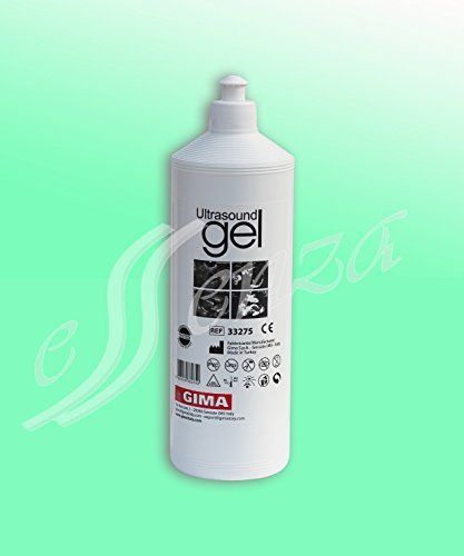 Gima 33275 Gel ultrasonidos (Botella 1 Litro, transparente para Ecografia diodo láser, luz pulsada