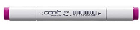 COPIC Classic Marker Typ RV - 19, Red Violet, professioneller Layoutmarker, mit einer breiten und einer feinen Spitze